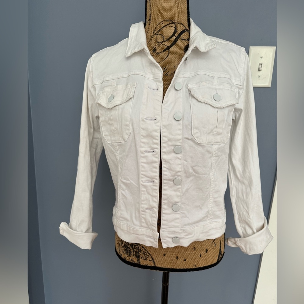 Kut from the Kloth white denim jacket
